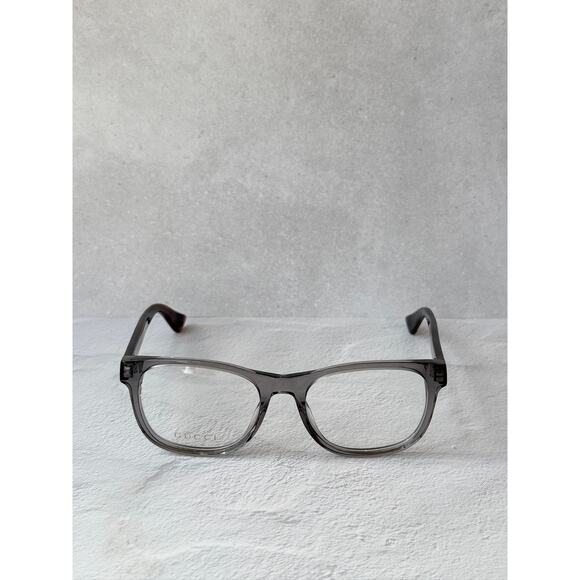NEW Gucci GG0004O Unisex Grey Transparent Eyeglasses Frames main image 5